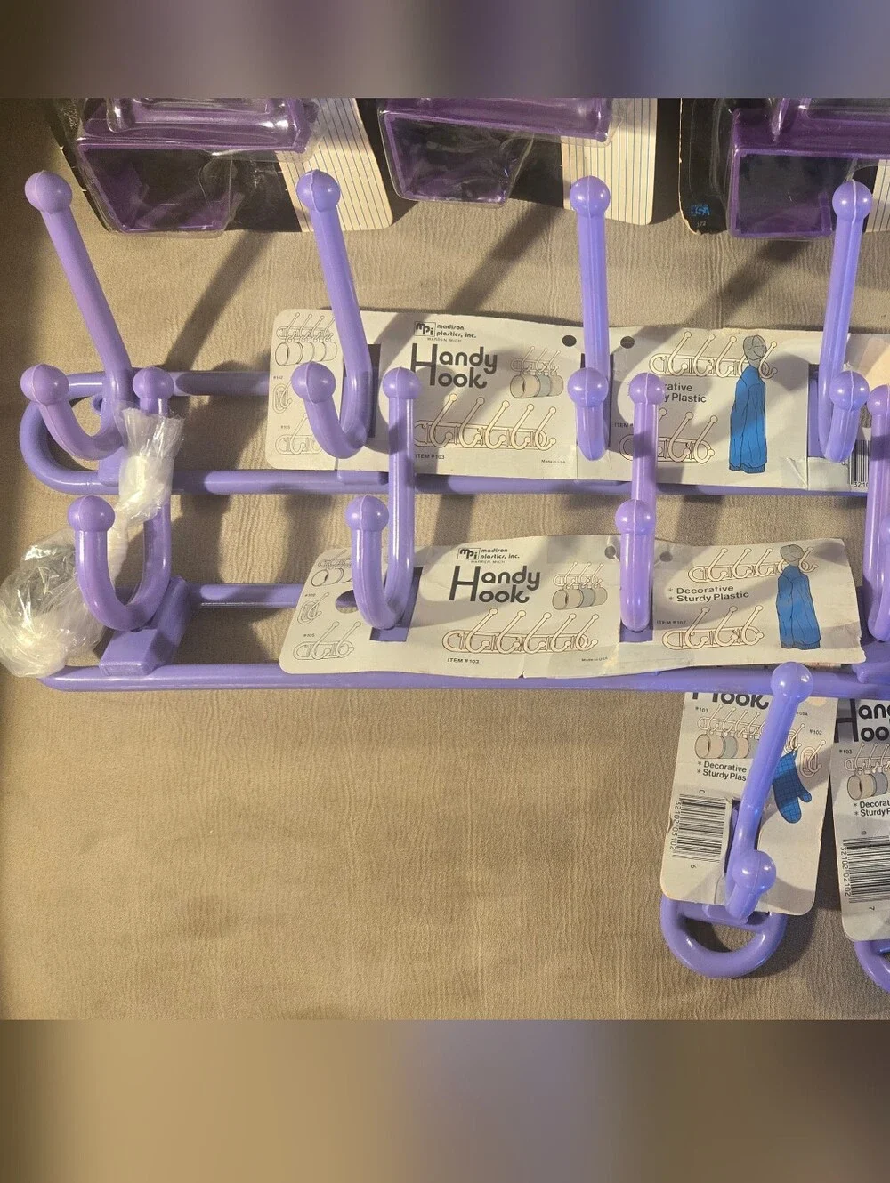 Selfix Purple Over-the-Door Hooks & Racks, Handy Hook Bundle